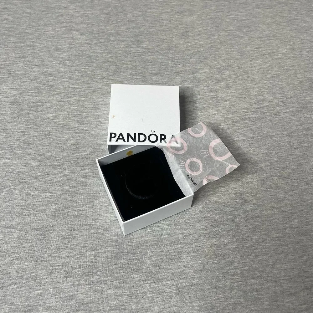 PANDORA White 3.5”x 3.5” Jewelry Necklace & Bracelet Gift Box